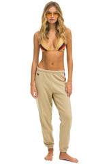 5 STRIPE SWEATPANTS - SAND // USA