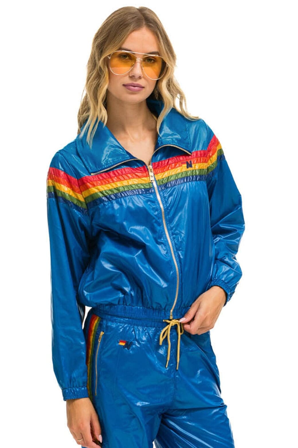 5 STRIPE WINDBREAKER -  SNORKEL BLUE
