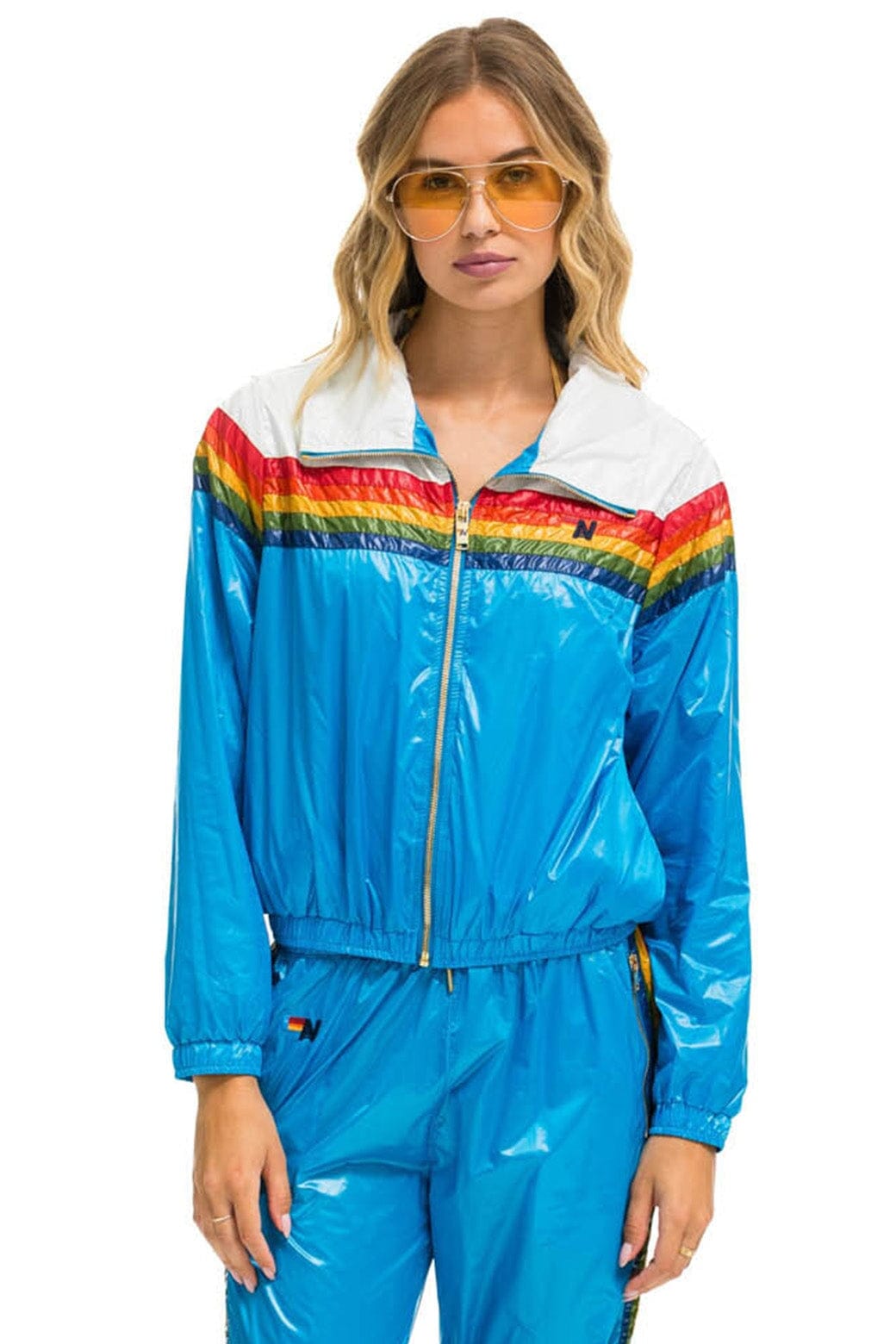 5 STRIPE WINDBREAKER - VINTAGE WHITE // DRESDEN GLOSSY