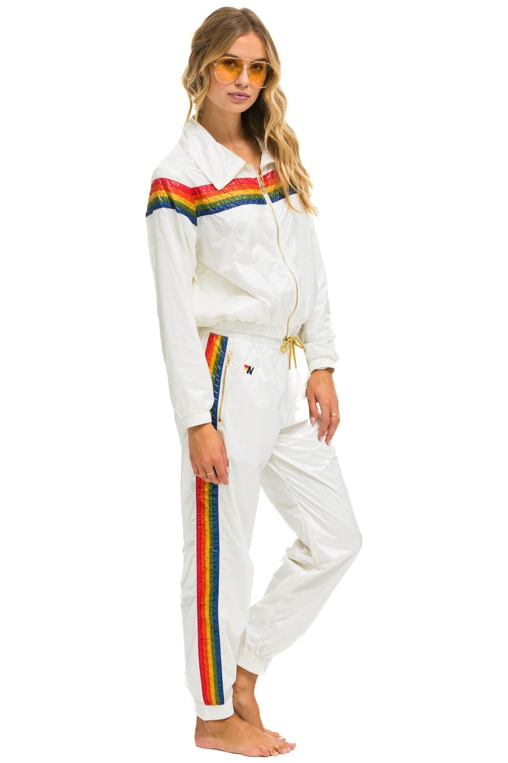 5 STRIPE WINDBREAKER - VINTAGE WHITE