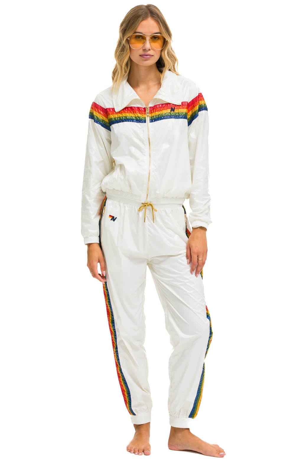 5 STRIPE WINDBREAKER - VINTAGE WHITE