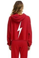 UNIVERSITY OF ALABAMA CROPPED PULLOVER HOODIE - CRIMSON