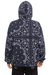 BANDANA MALIBU RELAXED PULLOVER HOODIE - CHARCOAL