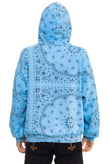 BANDANA MALIBU RELAXED PULLOVER HOODIE - SKY