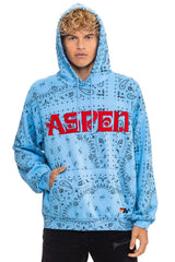 BANDANA ASPEN RELAXED PULLOVER HOODIE - SKY