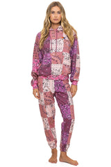 BANDANA QUILTED SWEATPANTS - PINK