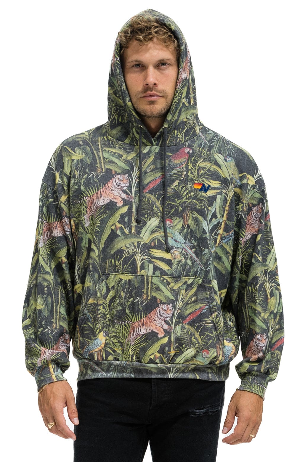 JUNGLE RELAXED PULLOVER HOODIE - VINTAGE CHARCOAL