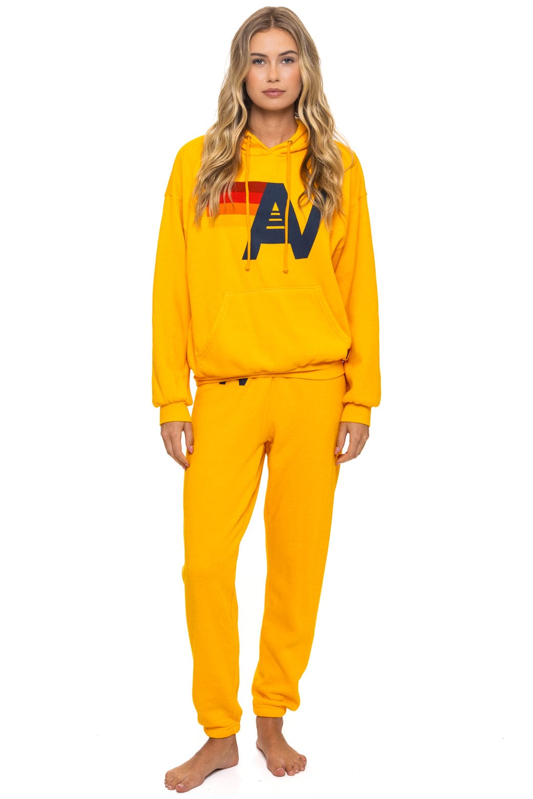 LOGO PULLOVER RELAXED HOODIE - GOLD