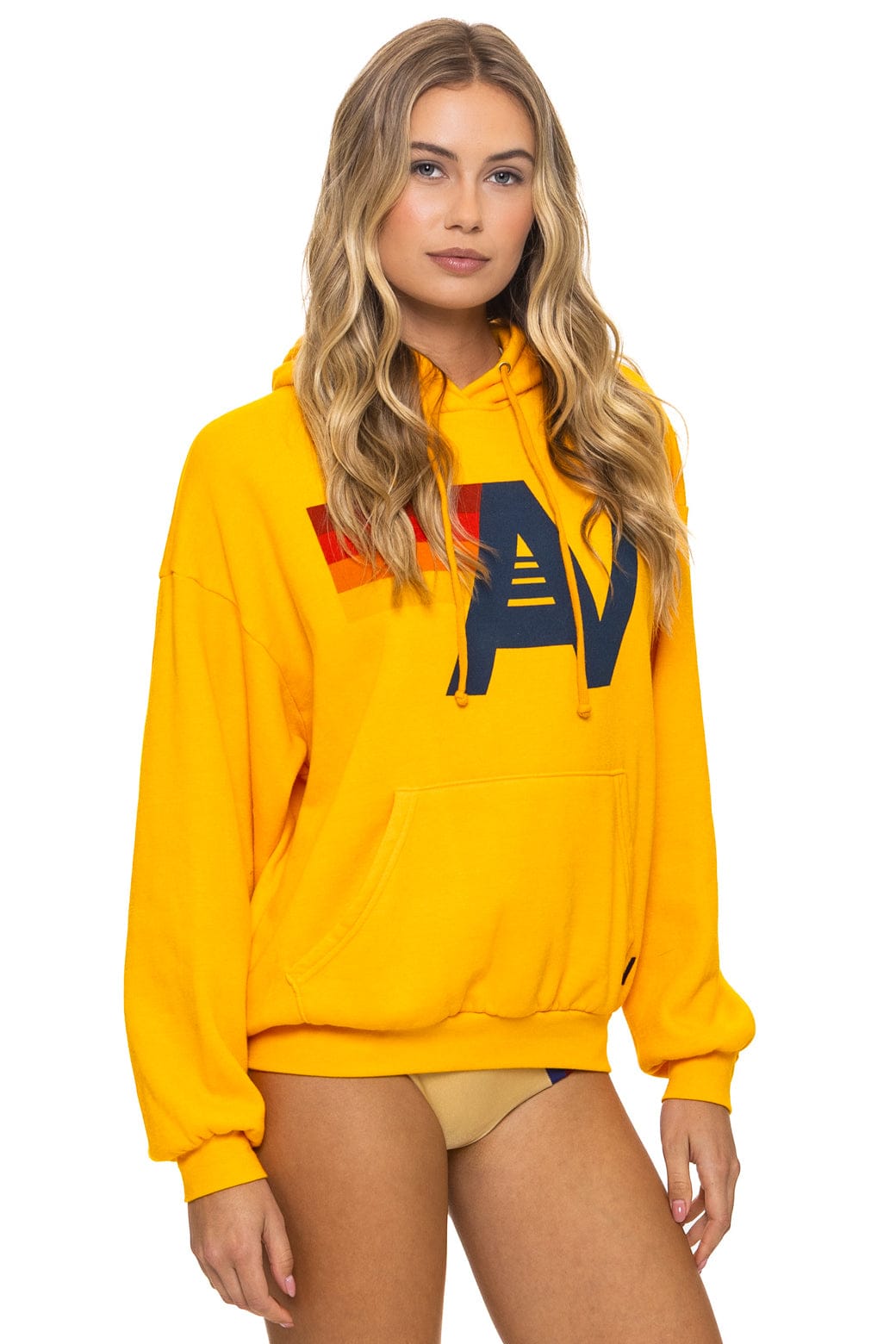 LOGO PULLOVER RELAXED HOODIE - GOLD
