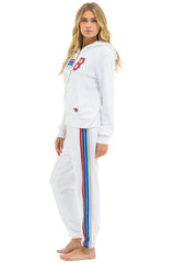 BOSTON RED SOX 5 STRIPE SWEATPANTS - WHITE // USA