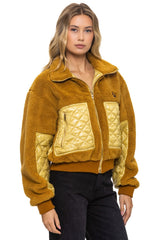 TEDDY FULL ZIP JACKET - HONEY