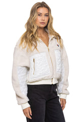 TEDDY FULL ZIP JACKET - VINTAGE WHITE