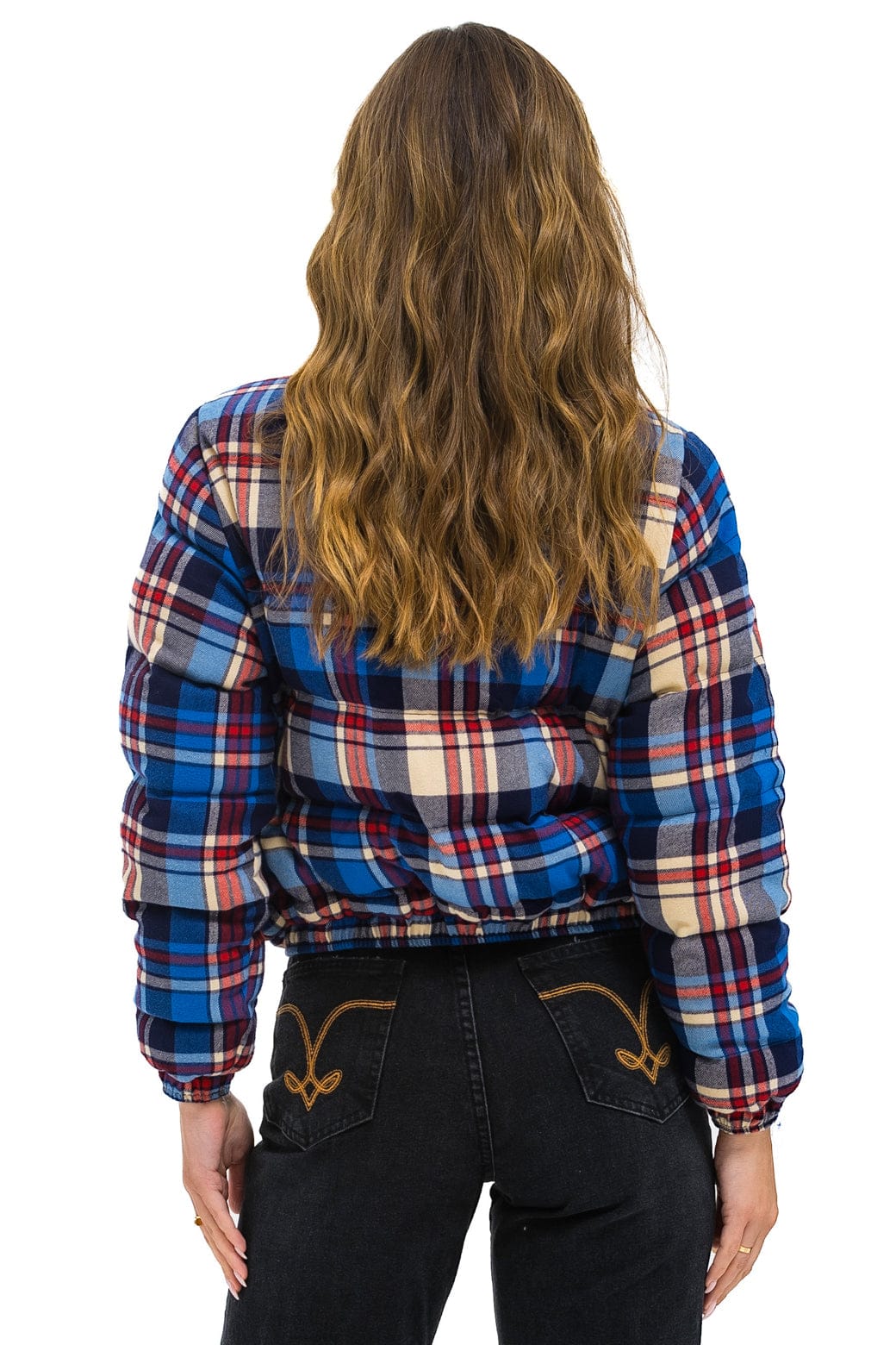 APRES PLAID PUFFER JACKET - PATRIOT PLAID