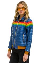 6 STRIPE JACKET -  GLOSSY DEEP BLUE