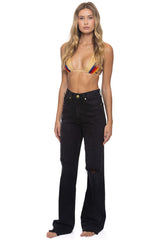 HI RISE WIDE LEG GYPSY WOMENS JEAN - VINTAGE BLACK
