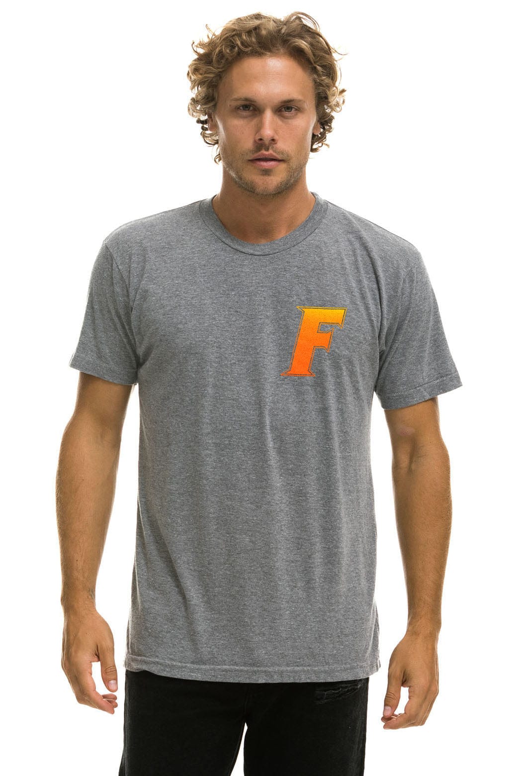 UNIVERSITY OF FLORIDA GATORS CREW TEE SHIRT - HEATHER
