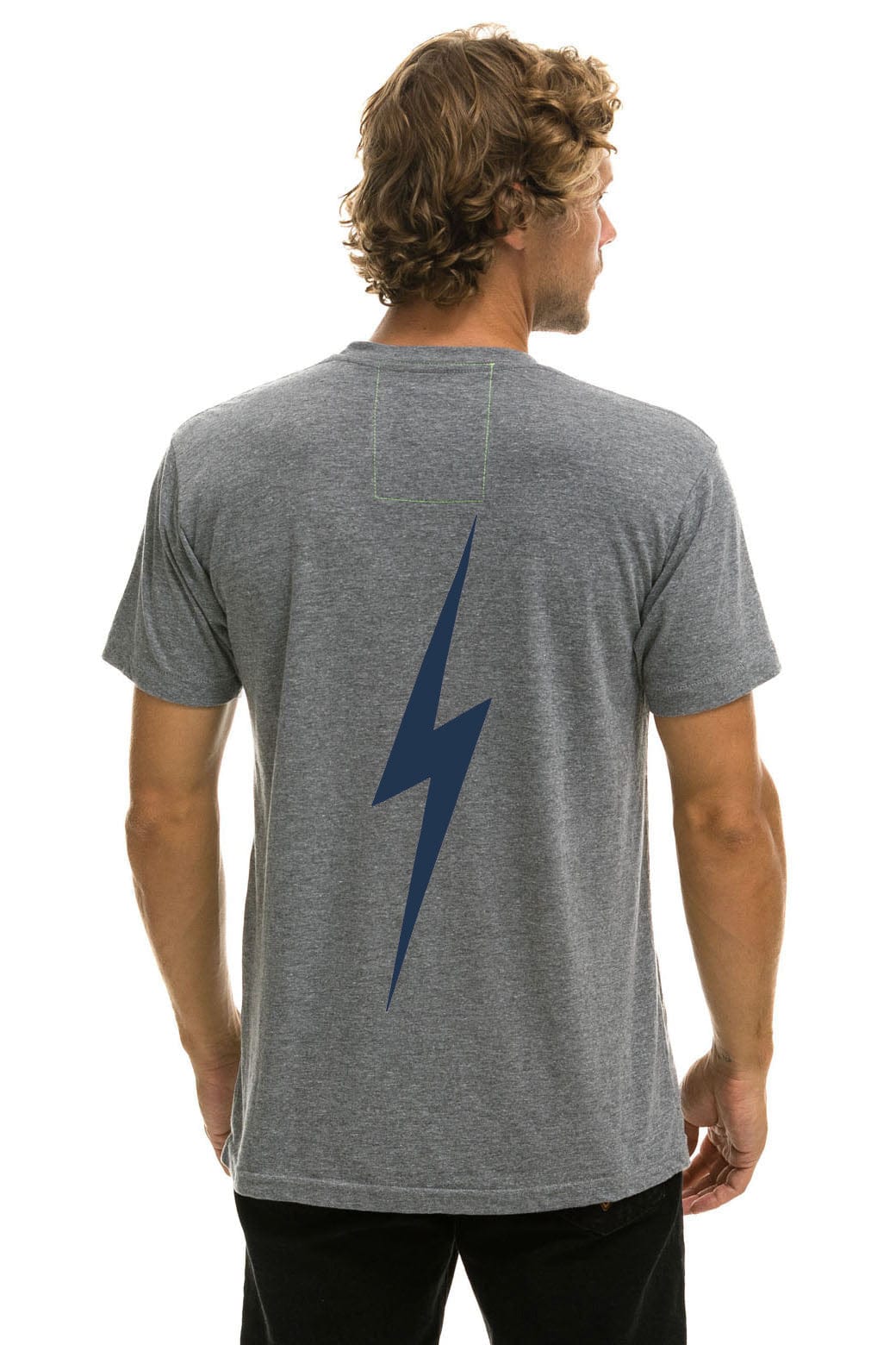 NY YANKEES BOLT CREW TEE - HEATHER