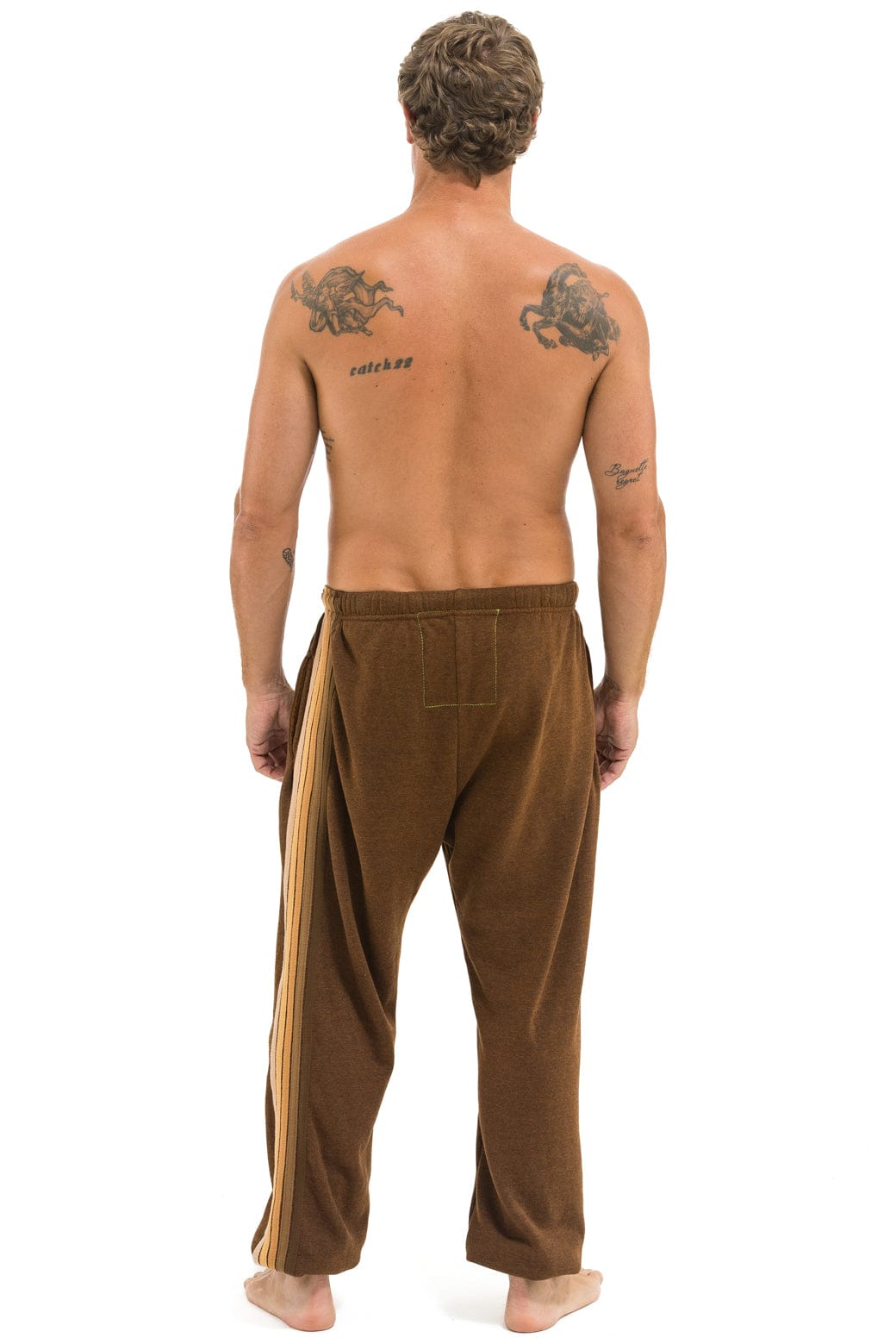 5 STRIPE SWEATPANTS - CHOCOLATE // ESPRESSO