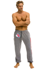 TEXAS RANGERS 5 STRIPE UNISEX SWEATPANTS - HEATHER // USA