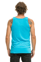 MEN'S LOGO TANK - NEON BLUE
