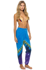 HAND DYED V SWEATPANTS - TIE DYE OCEAN // PURPLE