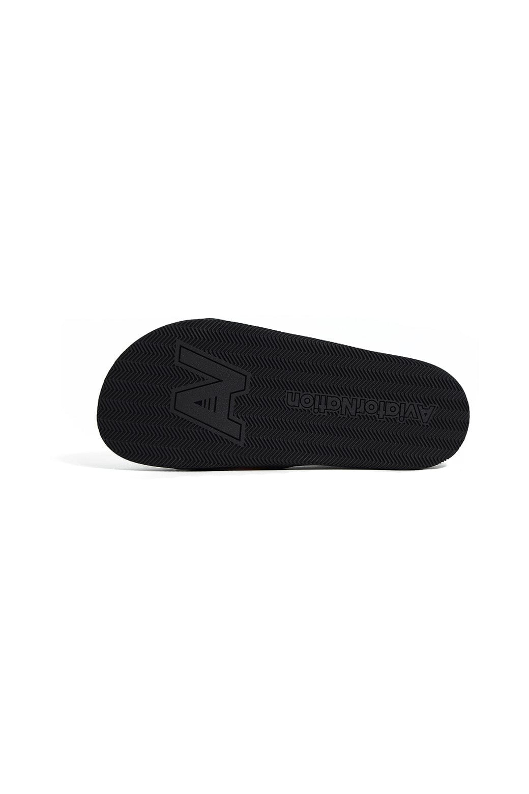 AVIATOR NATION LOGO RAINBOW 4  STRIPE SLIDES - BLACK
