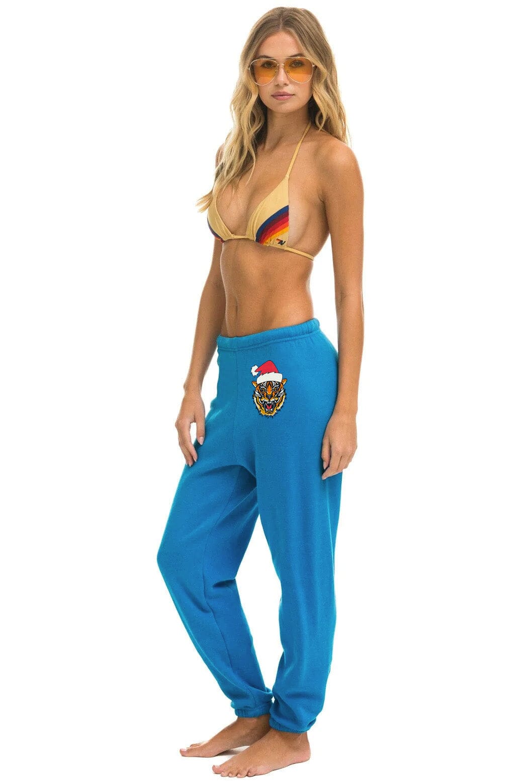 SANTA TIGER SWEATPANTS - COBALT