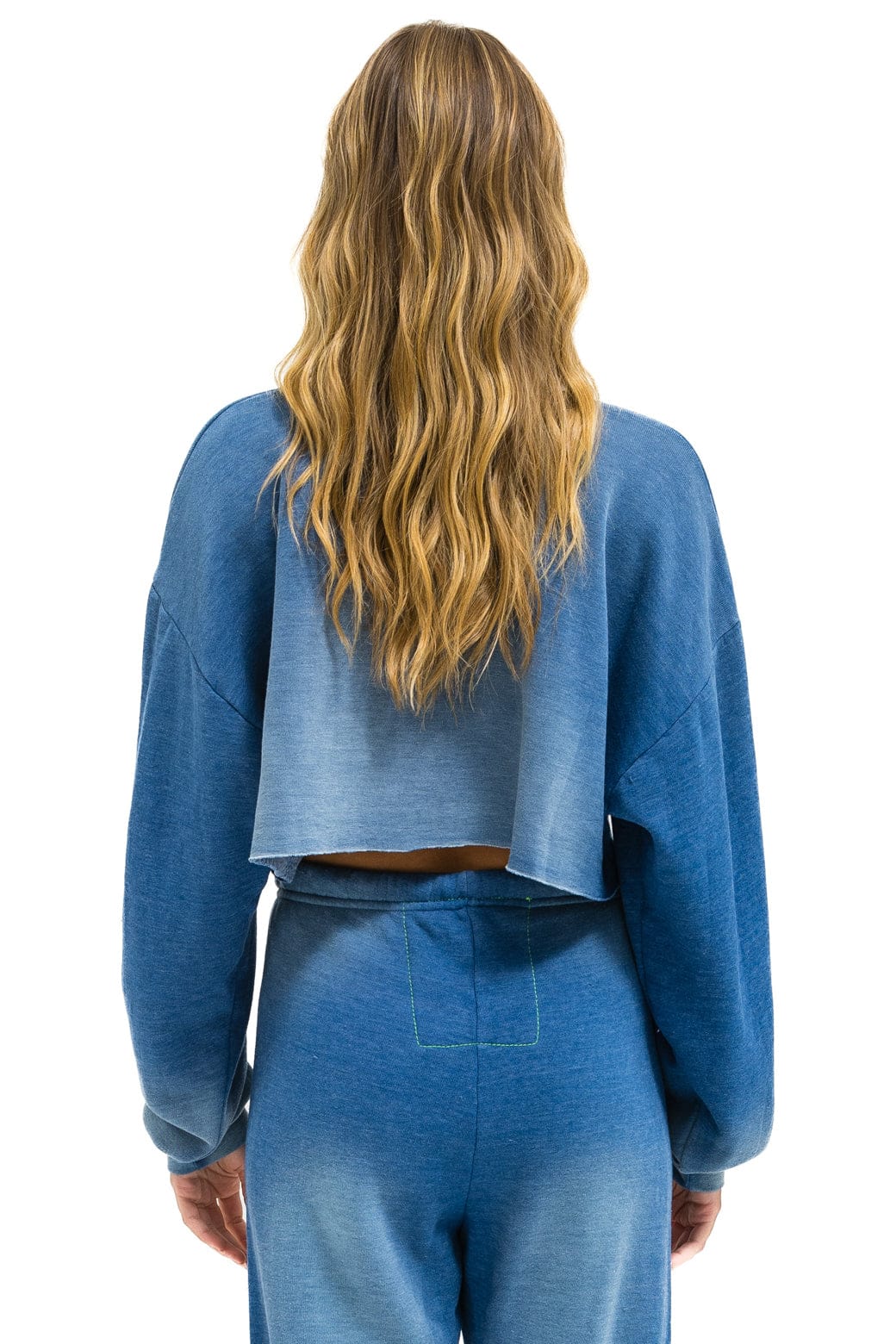 VENICE SURFER CROPPED CREW SWEATSHIRT RELAXED - FADED WATER