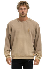 BOLT STITCH 2 RELAXED CREW SWEATSHIRT - FADED TAN