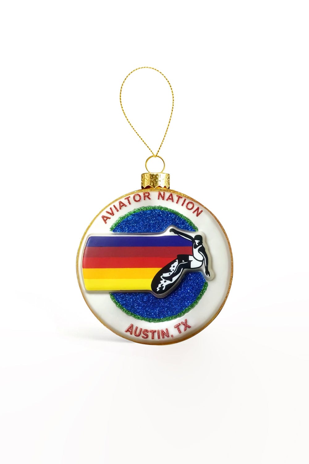 AVIATOR NATION AUSTIN - BLOWN GLASS ORNAMENT