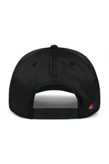 MEMBERS EXCLUSIVE VINTAGE SATIN SCRIPT TRUCKER HAT - BLACK // WHITE