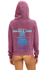 PALM TREE FESTIVAL ASPEN 2025 ZIP HOODIE - BERRY