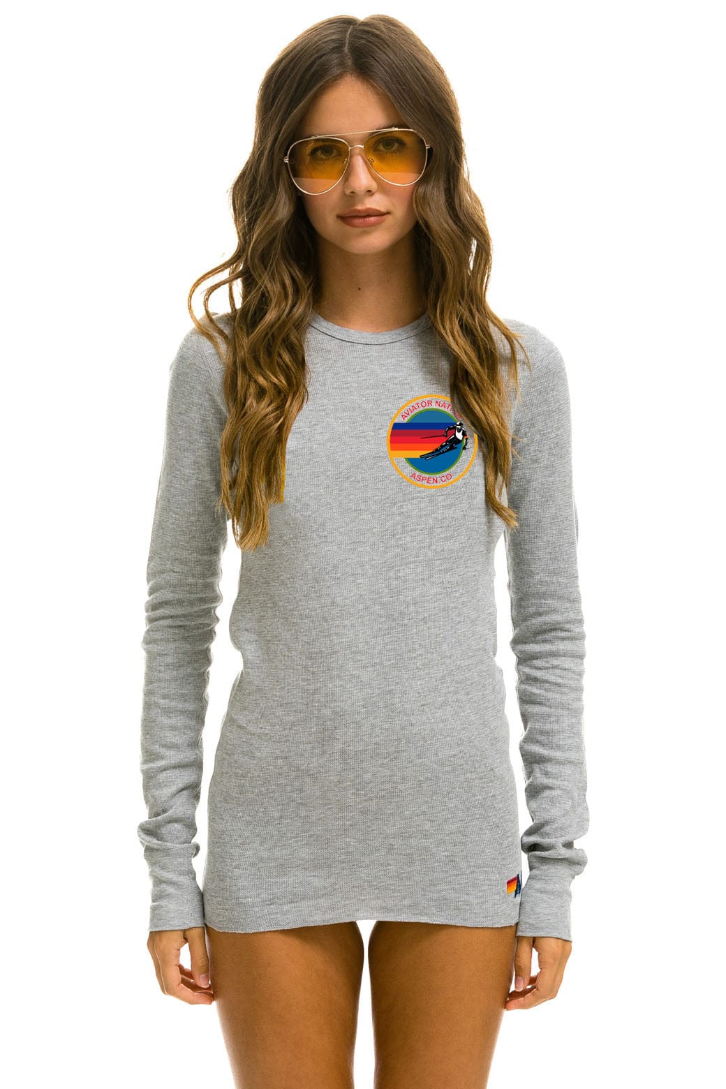 AVIATOR NATION ASPEN THERMAL - HEATHER GREY