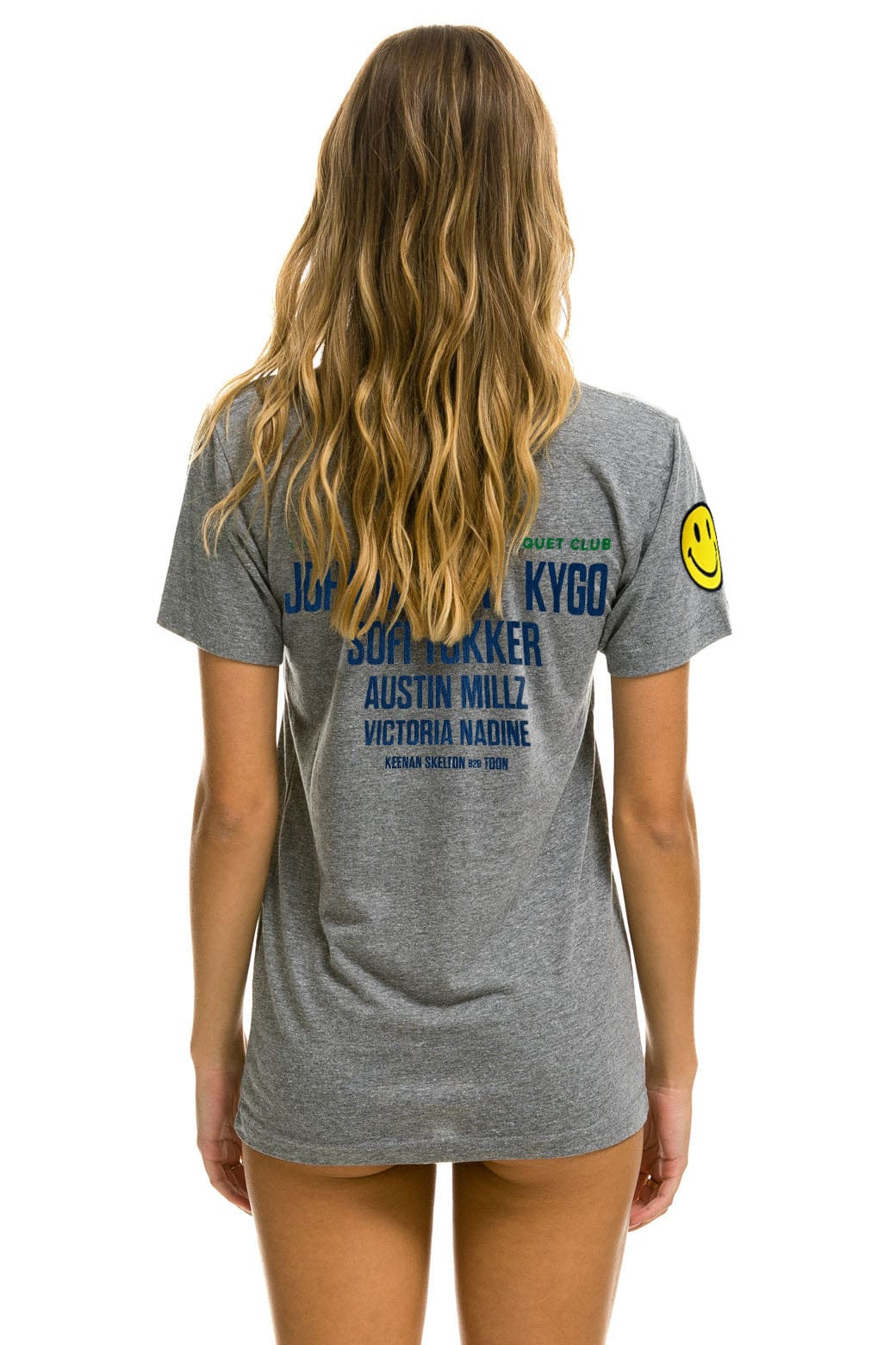 PALM TREE FESTIVAL MONTECITO 2025 CREW TEE SHIRT - HEATHER GREY