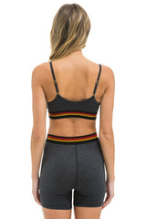 LOGO ADJUSTABLE BRALETTE - CHARCOAL