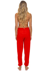 LOGO SWEATPANTS - RED