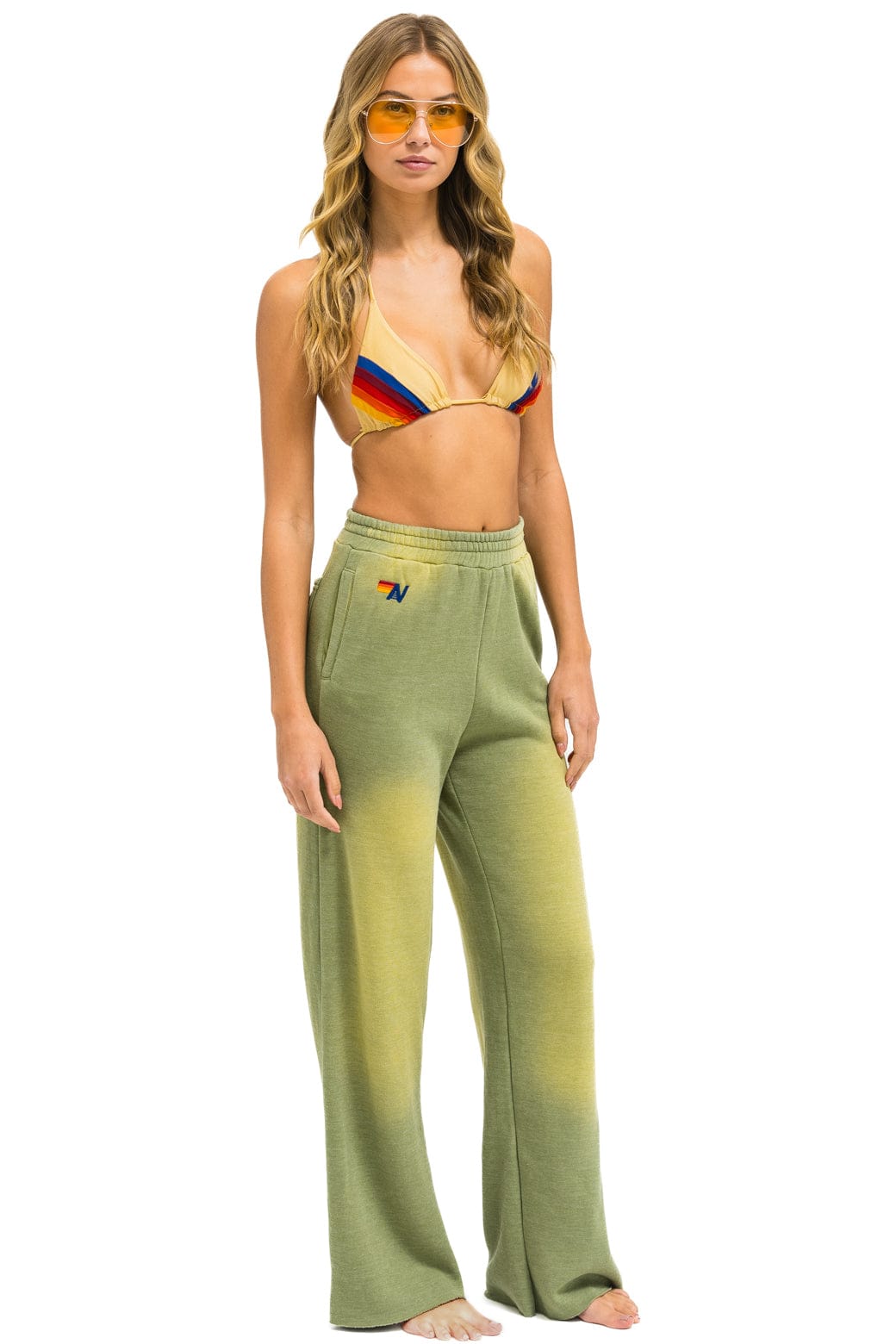 AN 3D WIDE LEG POCKET SWEATPANTS - FADED ARMY