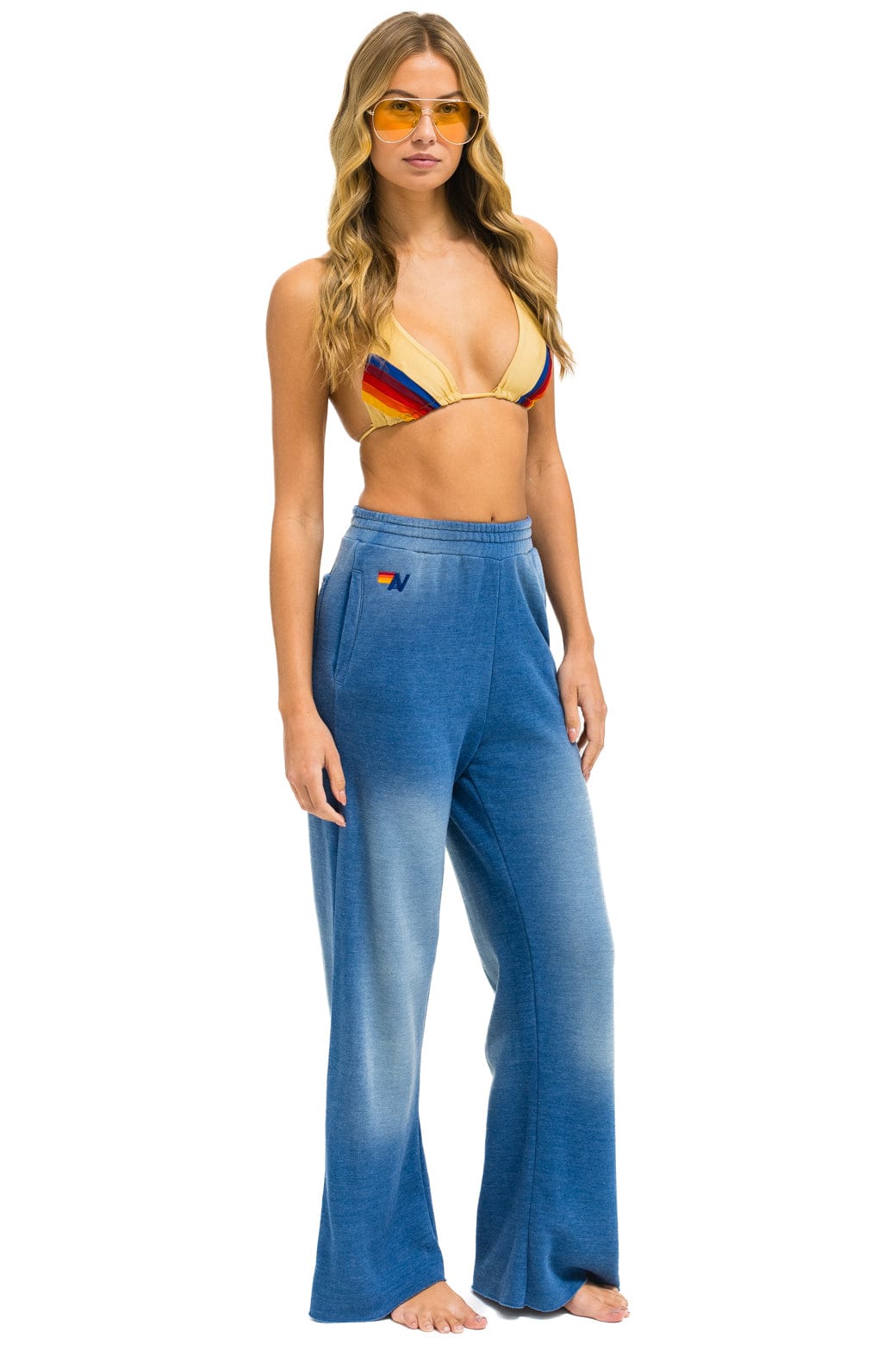 AN 3D WIDE LEG POCKET SWEATPANTS - FADED WATER