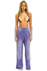 ESSENTIAL WIDE LEG POCKET SWEATPANTS - FADED GRAPE
