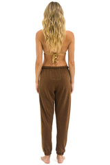 5 STRIPE SWEATPANTS - CHOCOLATE // ESPRESSO