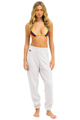 5 STRIPE SWEATPANTS - DOVE // WHITE // GREY