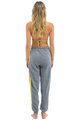 5 STRIPE SWEATPANTS - HEATHER GREY // NEON