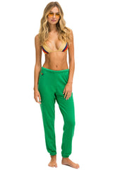 5 STRIPE SWEATPANTS - KELLY GREEN