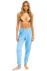 5 STRIPE SWEATPANTS - SKY // RAINBOW