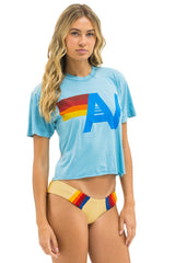 LOGO BOYFRIEND TEE - AQUA