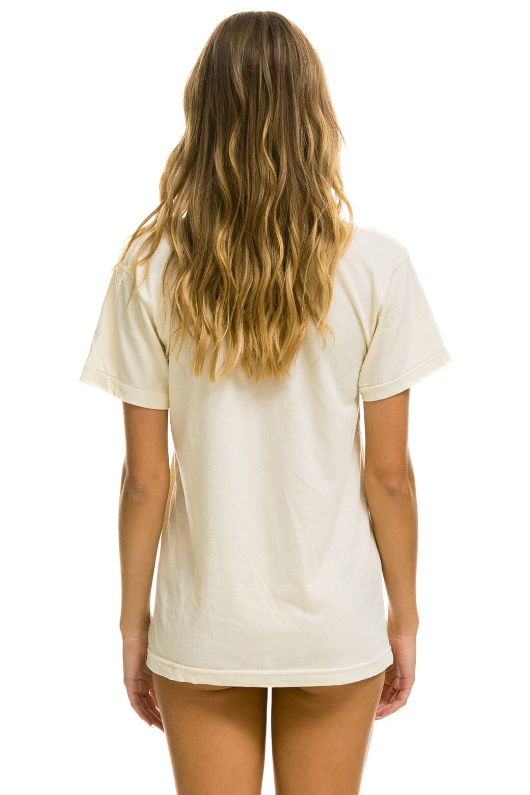 AVIATOR NATION ASPEN CREW TEE SHIRT - VINTAGE WHITE