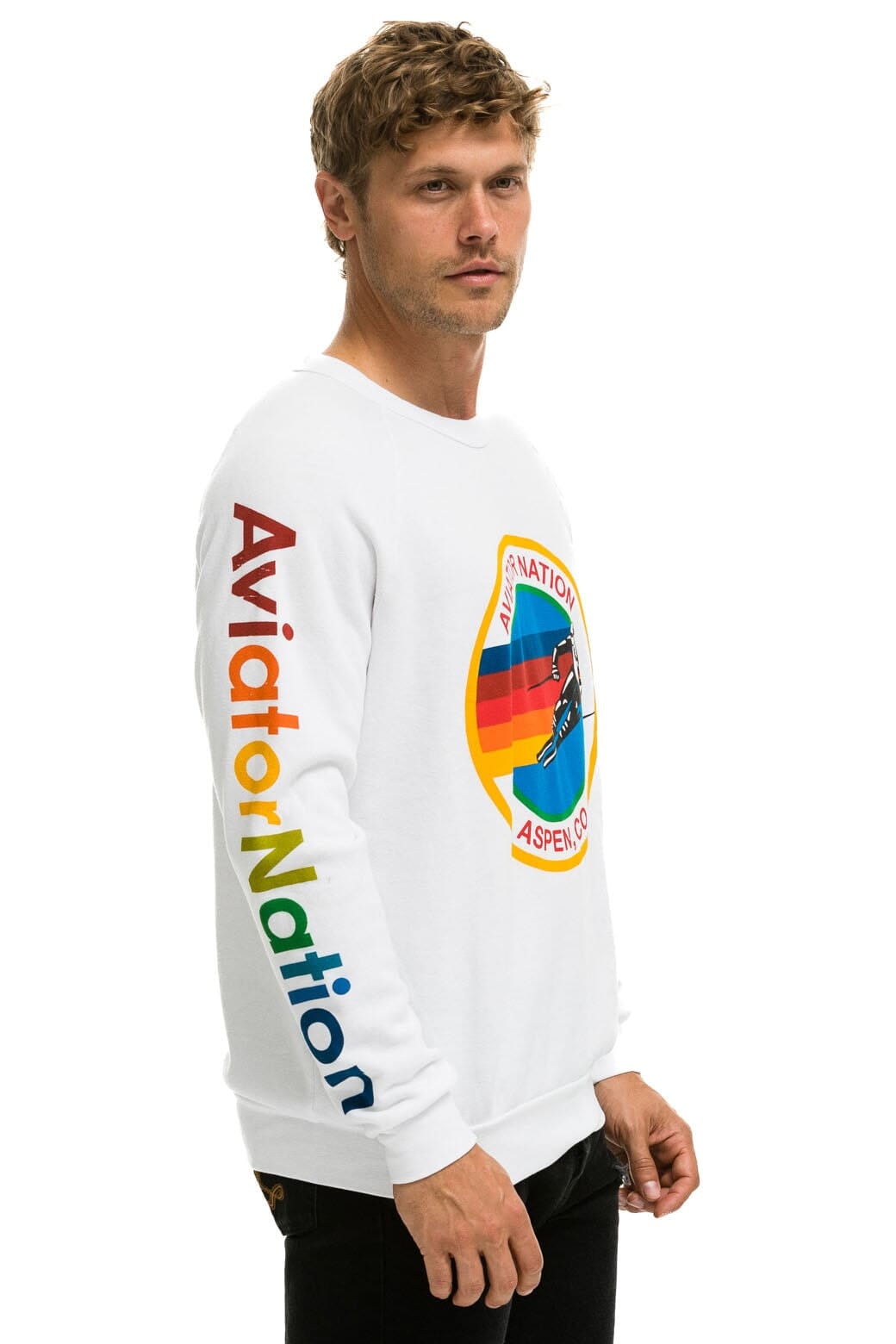 AVIATOR NATION ASPEN SWEATSHIRT - WHITE