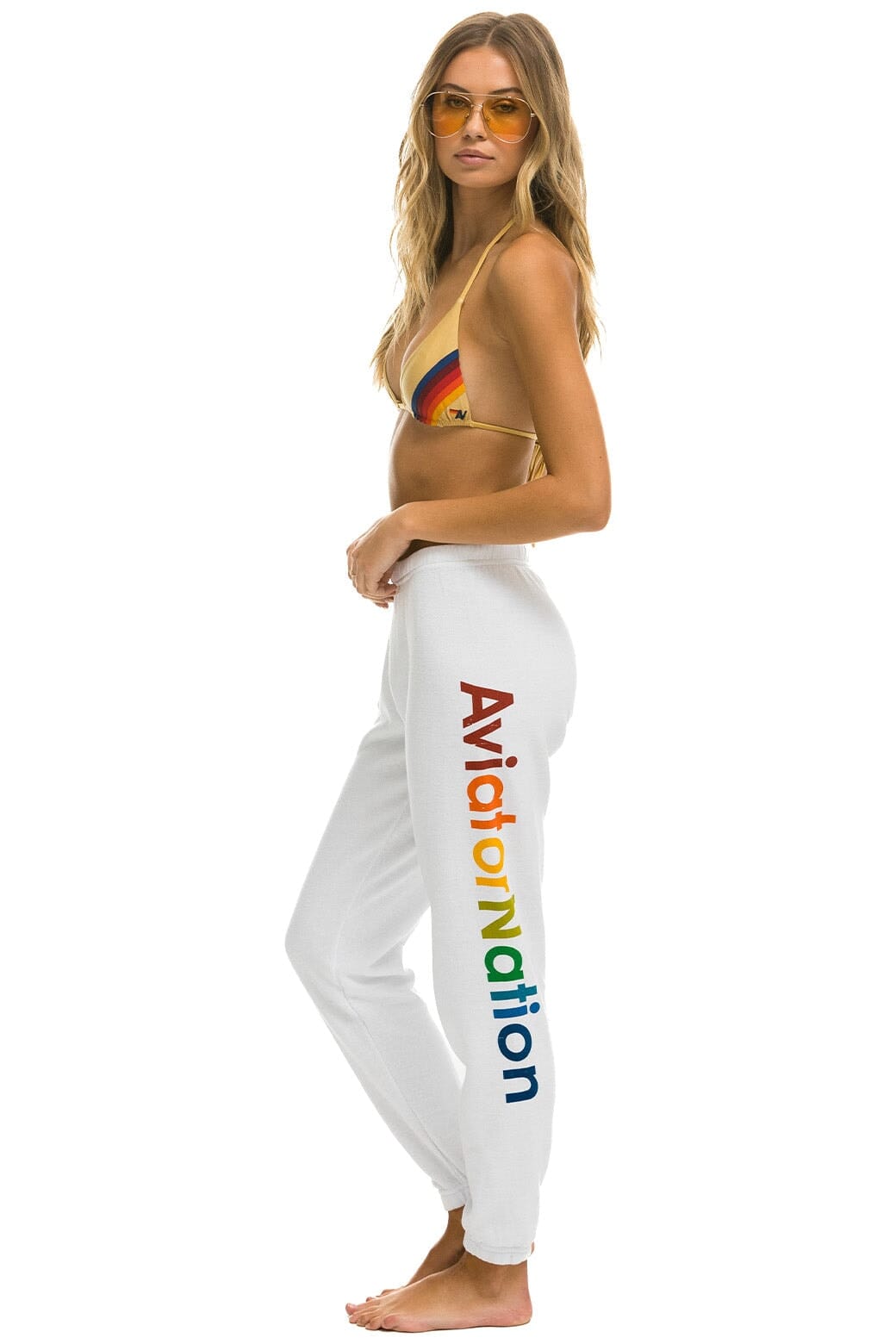 AVIATOR NATION BU - SWEATPANT WHT