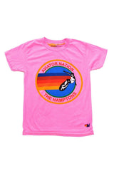 KID'S AVIATOR NATION HAMPTONS TEE - NEON PINK