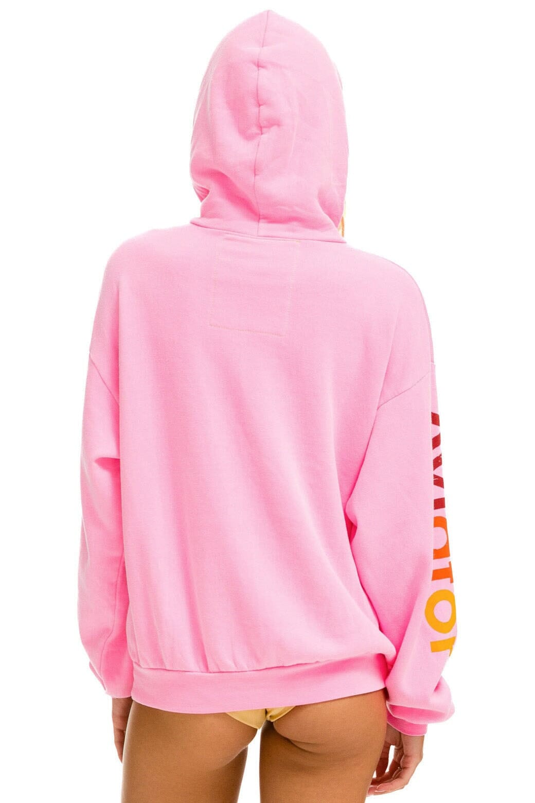 AVIATOR NATION HAMPTONS RELAXED PULLOVER HOODIE - NEON PINK